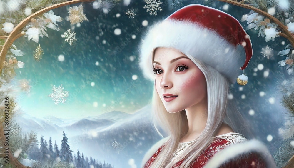 christmas greeting card with santa claus christmas greeting card with santa claus