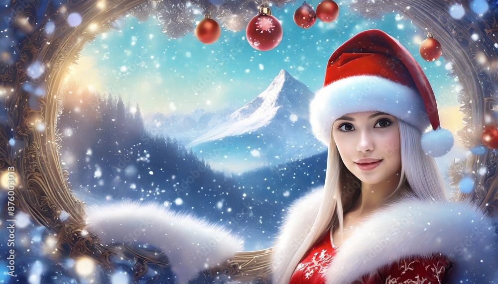 christmas greeting card with santa claus christmas greeting card with santa claus