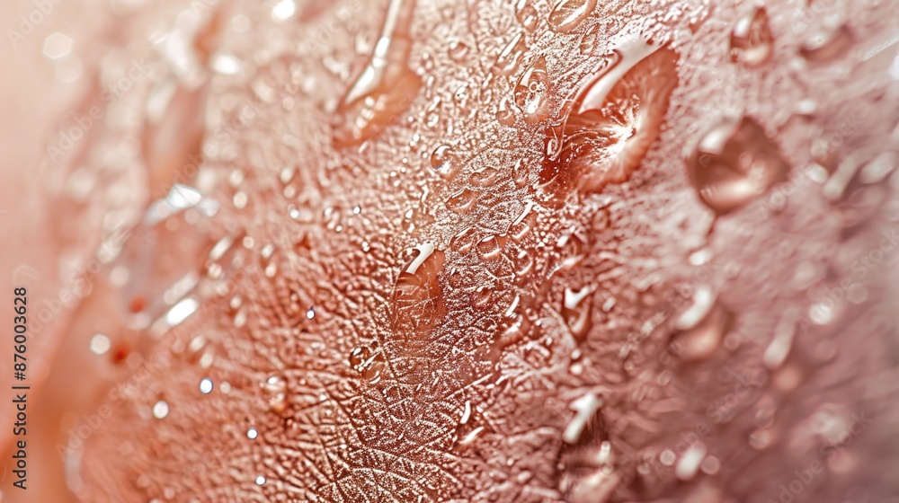 Fototapeta premium Flawless Macro View of Skin with Natural Tones and Reflective Surfaces