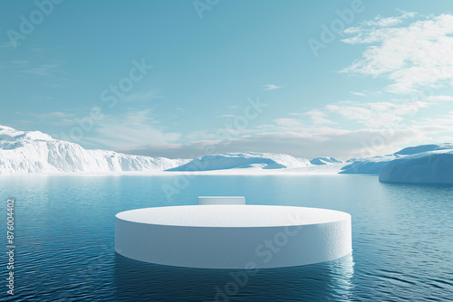 Wallpaper Mural White Platform Floating in a Calm Antarctic Inlet Torontodigital.ca