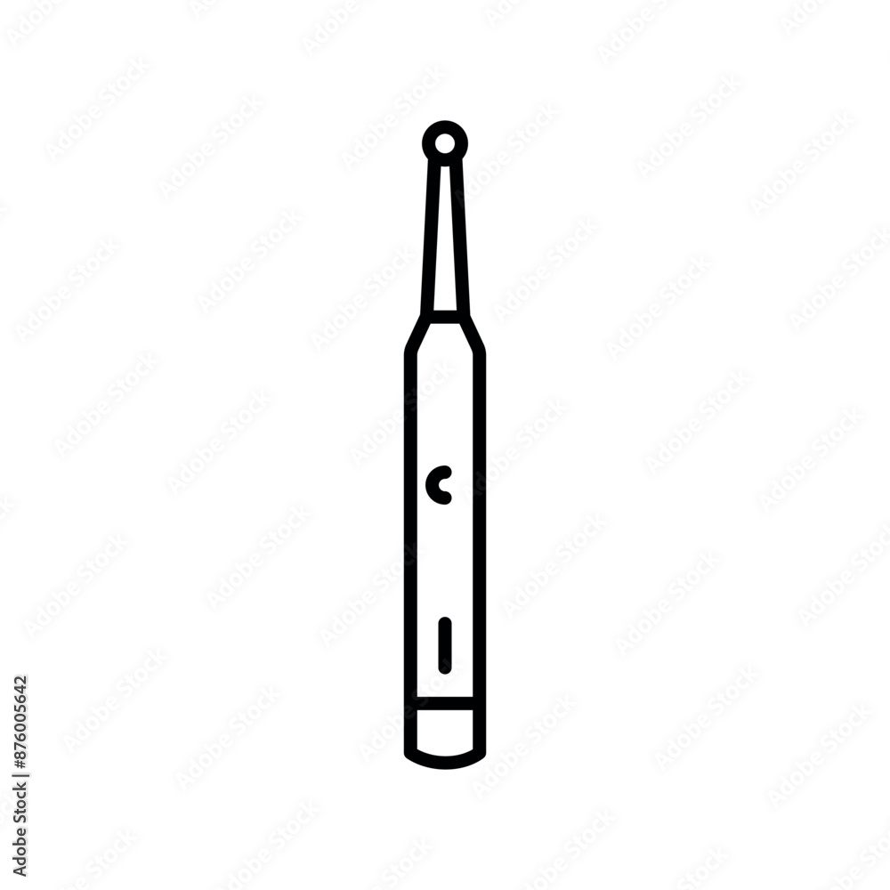Electric toothbrush line black icon Electric toothbrush line black icon