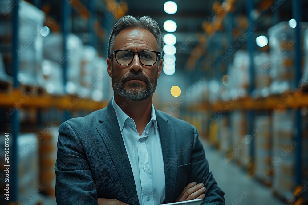 Industrial Manager Monitoring Robotics and Automation in Modern Factory Industrial Manager Monitoring Robotics and Automation in Modern Factory