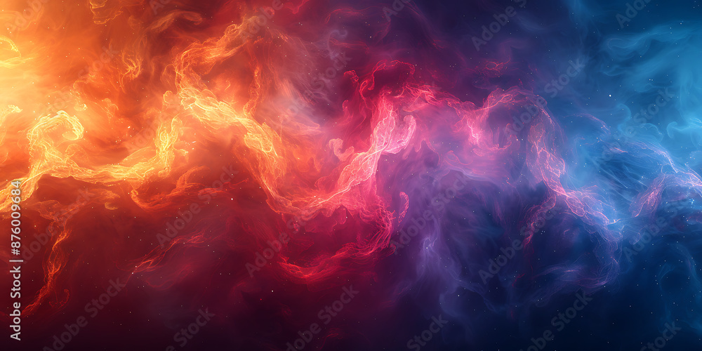 Vibrant Red and Blue Abstract Canvas Vibrant Red and Blue Abstract Canvas