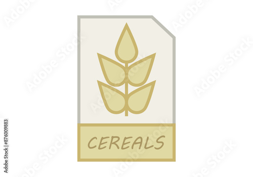 Caja de cereales de trigo amarillo