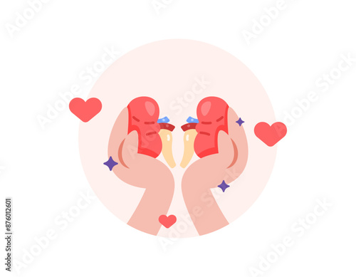organ donation concept. world organ donation day. illustration of a hand holding or giving a kidney. caring and charity. symbol or icon. flat style design. graphic elements