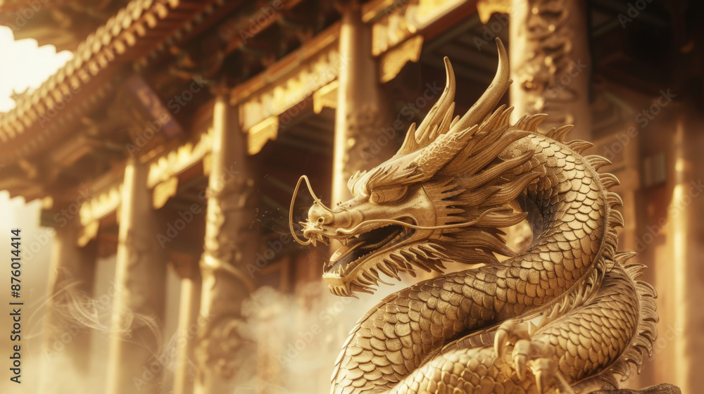 chinese dragon statue in an ancient temple chinese dragon statue in an ancient temple