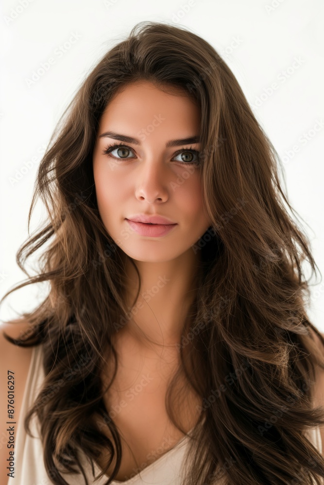 A gorgeous lady with wavy hair poses elegantly, smiling radiantly, exuding glamour and cheerful confidence. A gorgeous lady with wavy hair poses elegantly, smiling radiantly, exuding glamour and cheerful confidence.