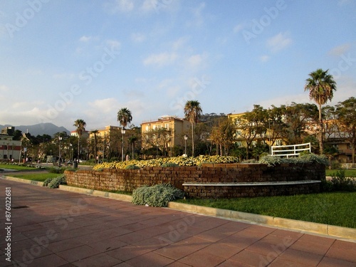 VEDUTA DEL LUNGOMARE DI SALERNO,ITALIA,5 LUGLIO 2024. photo