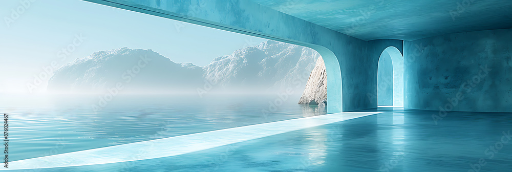 Tranquil Oasis in Blue and Green Tranquil Oasis in Blue and Green