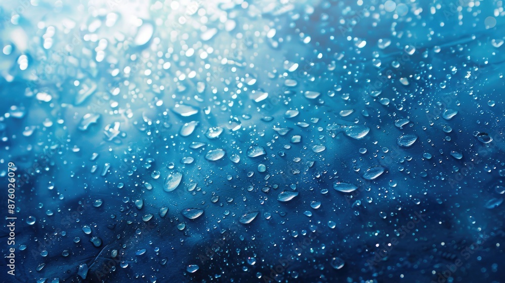 Abstract blue water drops with reflection on textured surface Trendy natural background with sunlight and space for text Shiny watercolor effect Abstract blue water drops with reflection on textured surface Trendy natural background with sunlight and space for text Shiny watercolor effect