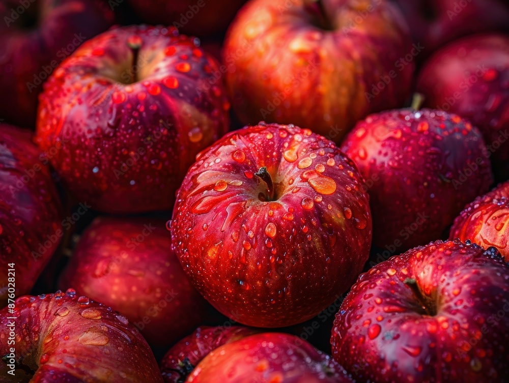 Red Apples With Water Drops Red Apples With Water Drops