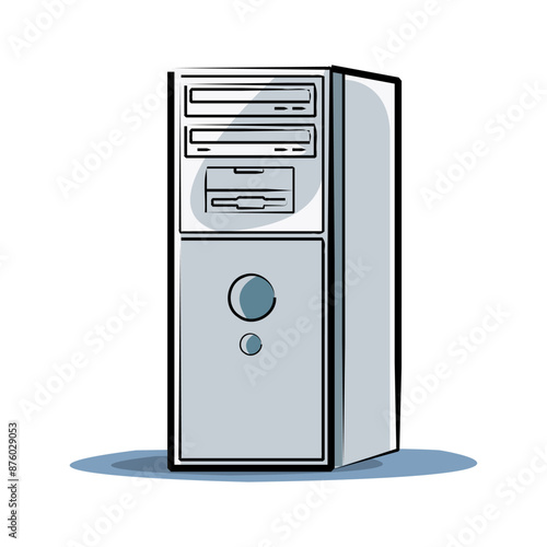 desktop computer cpu in color