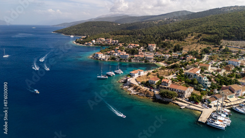 Wallpaper Mural Aerial view of Fiskardo on Kefalonia island, Greece Torontodigital.ca