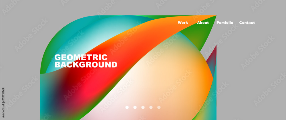 Web page design with geometric elements - circle and wave. Techno art concept. Vector Illustration For Wallpaper, Banner, Background, Card, Book Illustration, landing page Web page design with geometric elements - circle and wave. Techno art concept. Vector Illustration For Wallpaper, Banner, Background, Card, Book Illustration, landing page