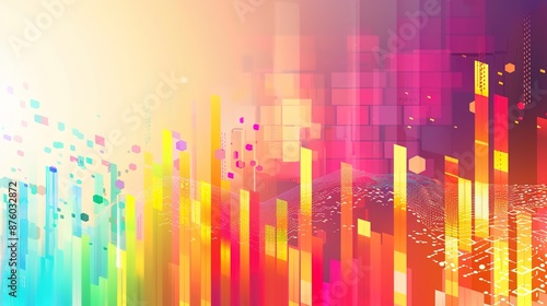 Economic Disparities Abstract Background with Gradient Colors