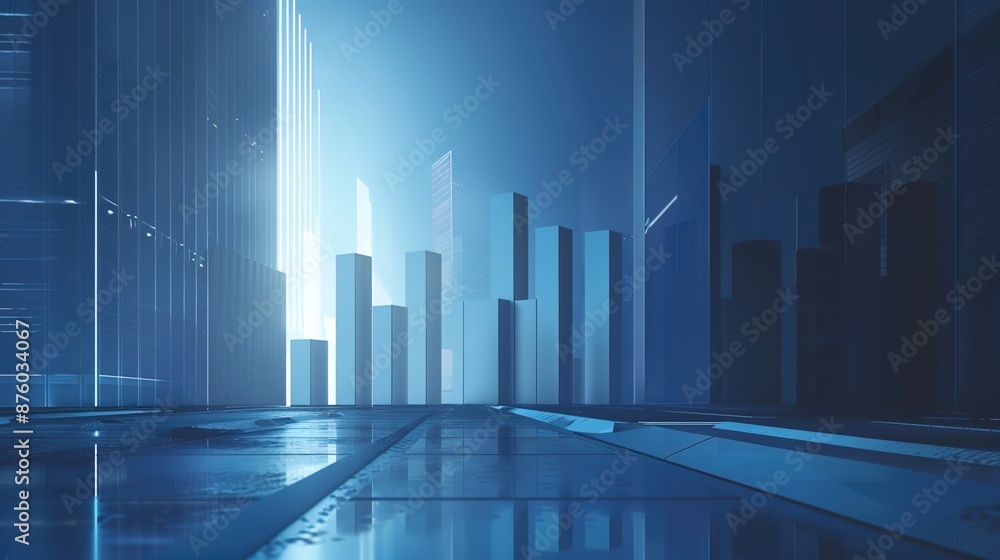 Fototapeta premium Economic Measures Concept - Clean and Modern Backdrop with Space for Text