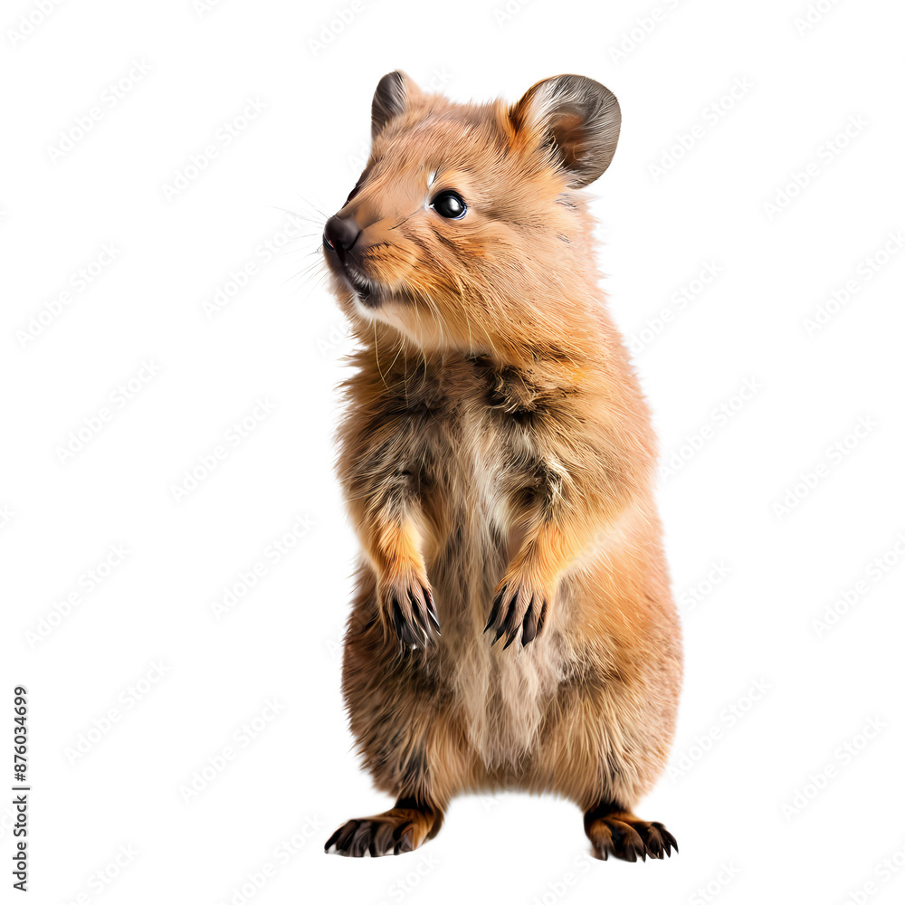 Side view of quokka png, AI-generated Side view of quokka png, AI-generated