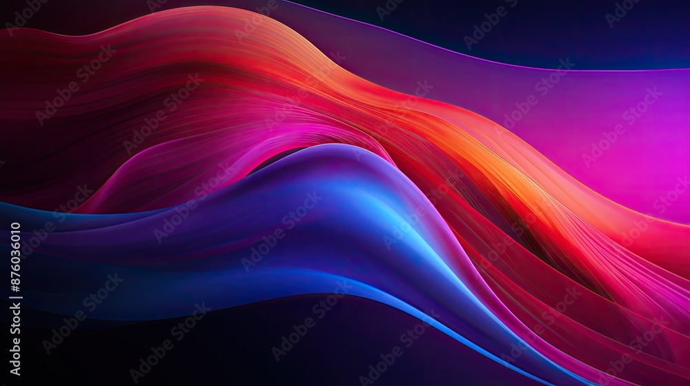 Obraz premium Abstract background with flowing vibrant colors in red, purple, and blue hues.