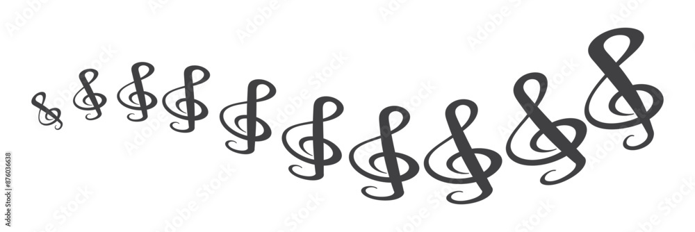 Icon of music note. Music icon vector, Melody, song, note, sound, audio sign Isolated. Icon of music note. Music icon vector, Melody, song, note, sound, audio sign Isolated.