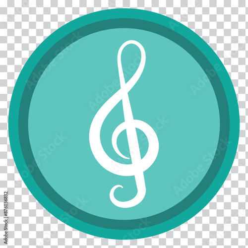 Icon of music note. Music icon vector, Melody, song, note, sound, audio sign Isolated.