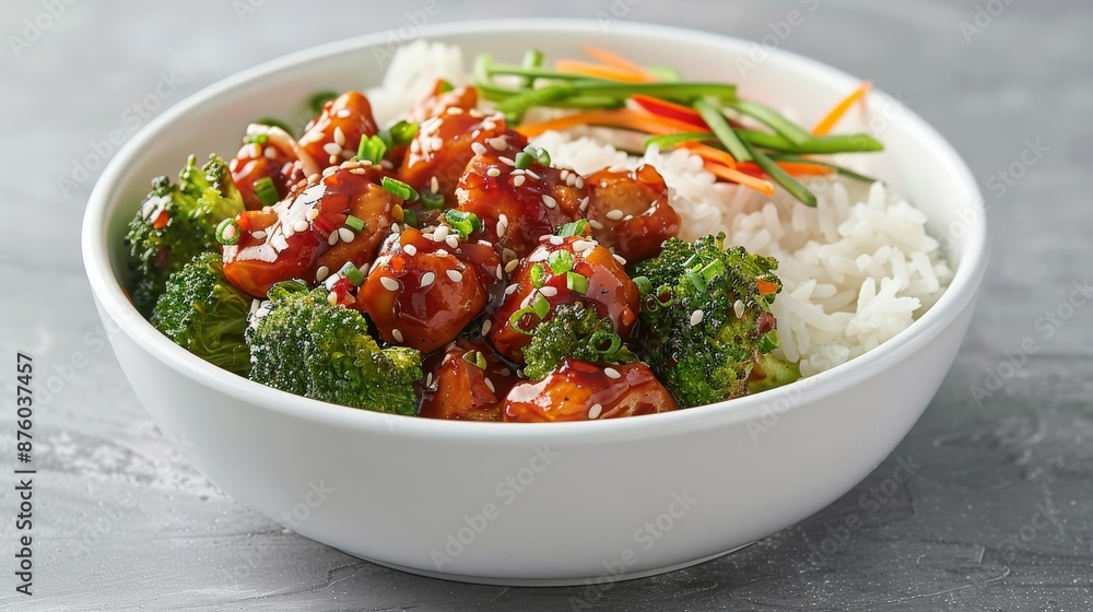Korean Chicken Bowl With Rice and Broccoli Korean Chicken Bowl With Rice and Broccoli