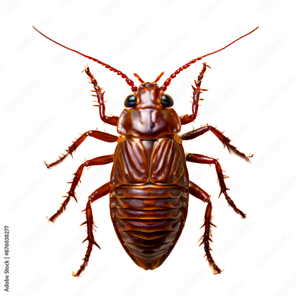 Top view of cockroach, AI Generated Top view of cockroach, AI Generated