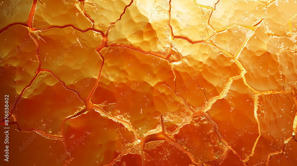 Fototapeta premium Colorful orange crack background
