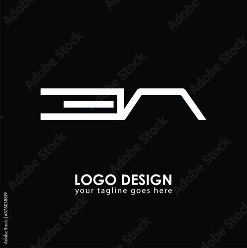 BA BA Logo Design, Creative Minimal Letter BA BA Monogram
