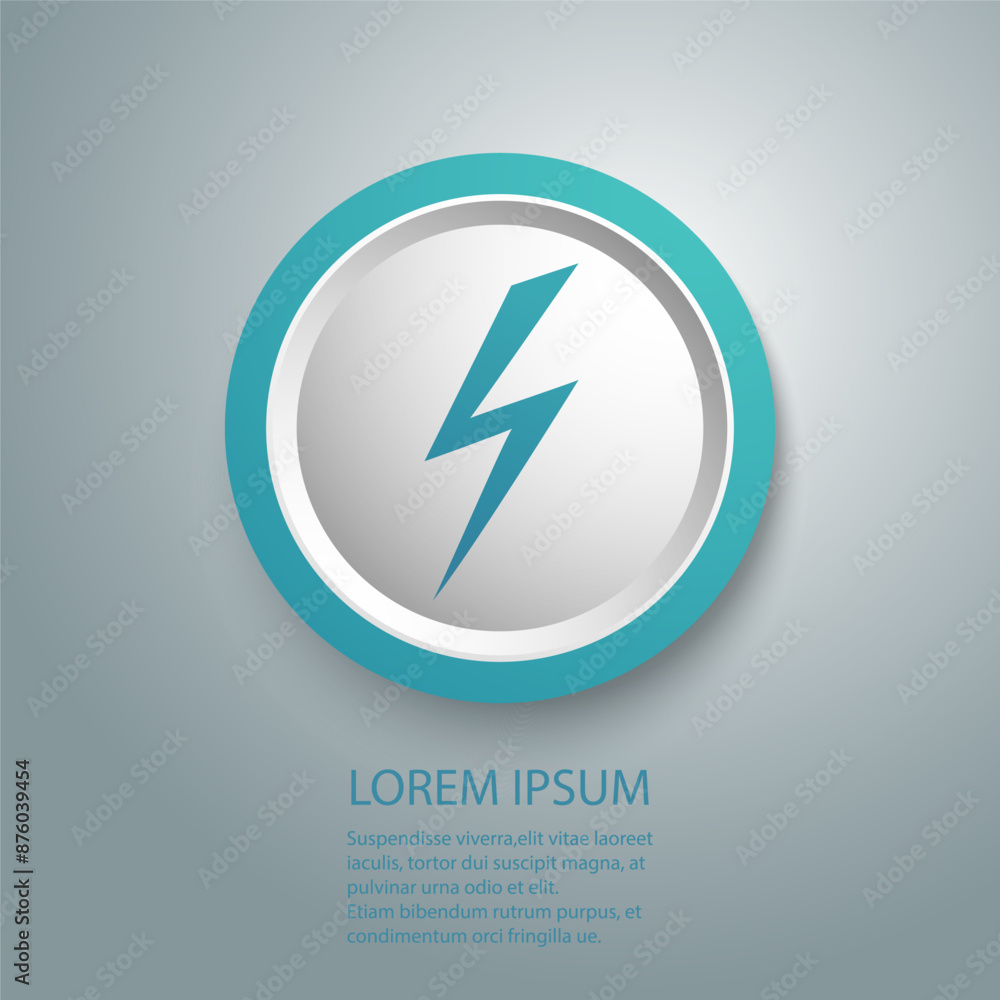 Lightning icon, energy icon. Vector illustration Lightning icon, energy icon. Vector illustration