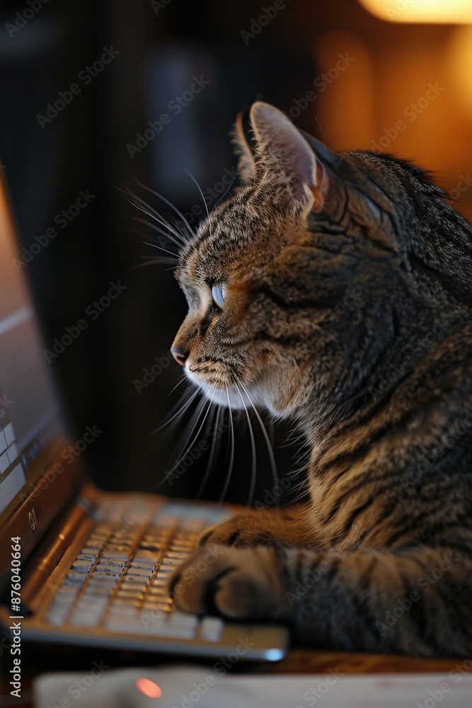 Cat Using a Laptop Cat Using a Laptop