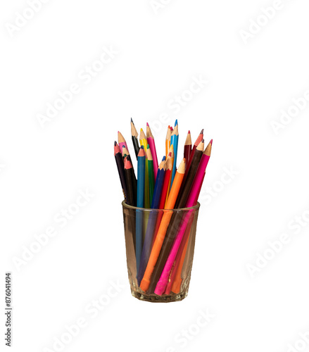 color pencils in a glass