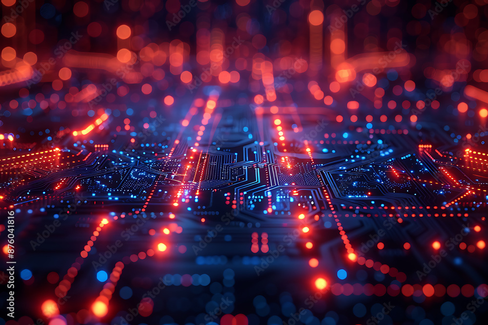 Obraz premium Cyber Security Alert: Empty Canvas Invasion