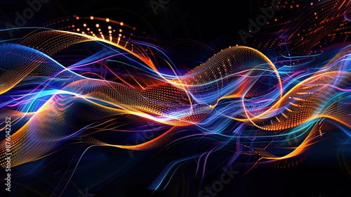 Wallpaper Mural Electrifying Soundscapes: Vibrant Neon Lights Evoking Musical Inspiration on Dark Background Torontodigital.ca