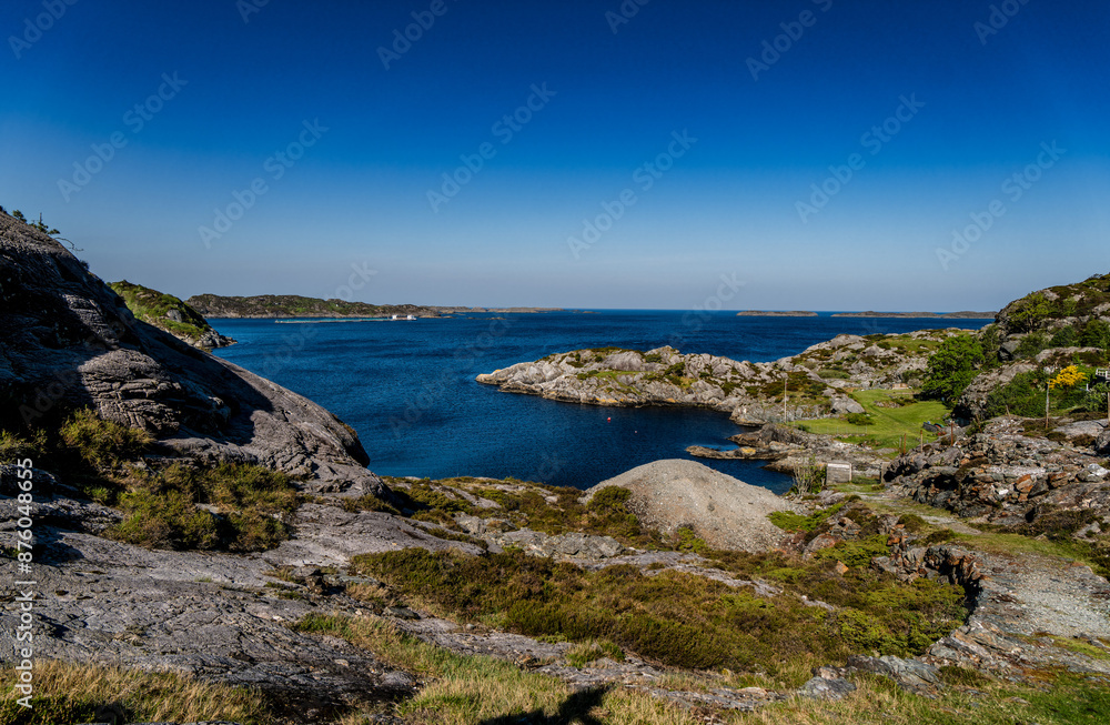 Golddiger area abandoned in Lykling on Boemlo fjord archipelago, Norway Golddiger area abandoned in Lykling on Boemlo fjord archipelago, Norway
