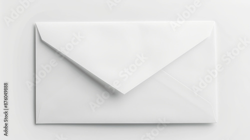 White letter in an envelope with clipping path.