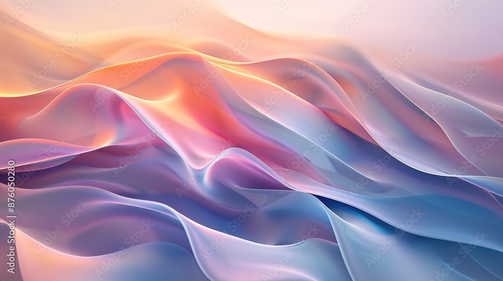 Soft, flowing lines and pastel colors blending seamlessly, creating a soothing visual experience Soft, flowing lines and pastel colors blending seamlessly, creating a soothing visual experience