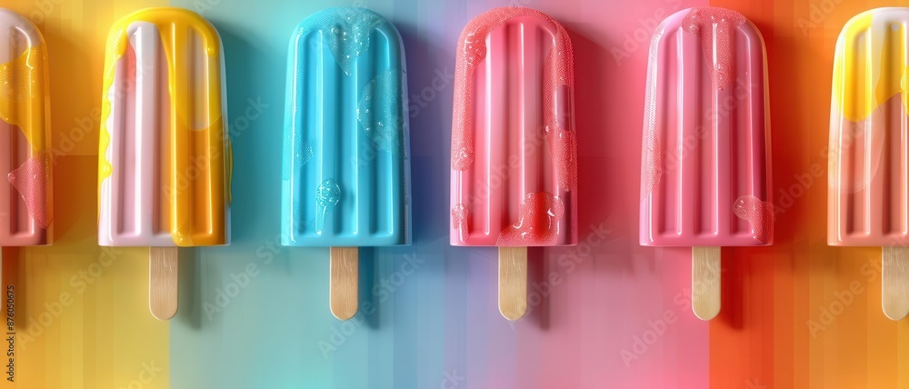 Playful kids' popsicle pattern with fun shapes and bright colors, featuring whimsical designs perfect for children's products and playful visuals Playful kids' popsicle pattern with fun shapes and bright colors, featuring whimsical designs perfect for children's products and playful visuals