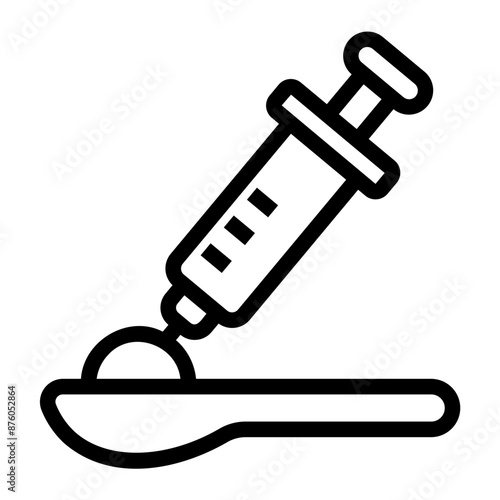 heroin Line Icon