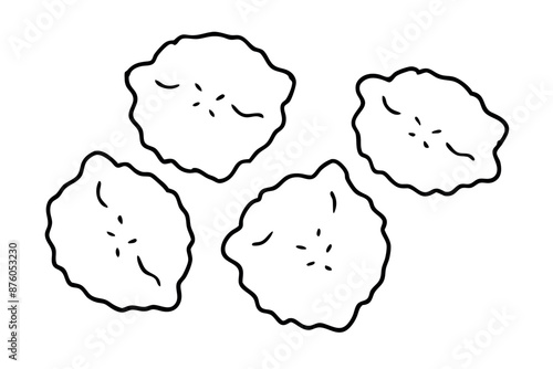 Tostones Hand Drawing Artwork Line Art Design