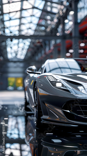 Realistic sport car illustration | High Quality | Wallpaper	