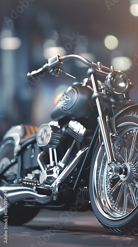 Realistic motorcycle illustration | High Quality | Wallpaper	