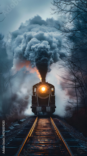 Realistic train illustration | High Quality | Wallpaper	