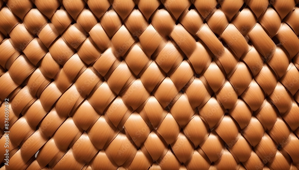 Fototapeta premium Realistic shiny Rattan pattern texture focused