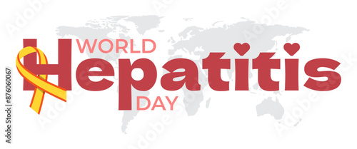 Minimalist world hepatitis day, health awareness graphic concept