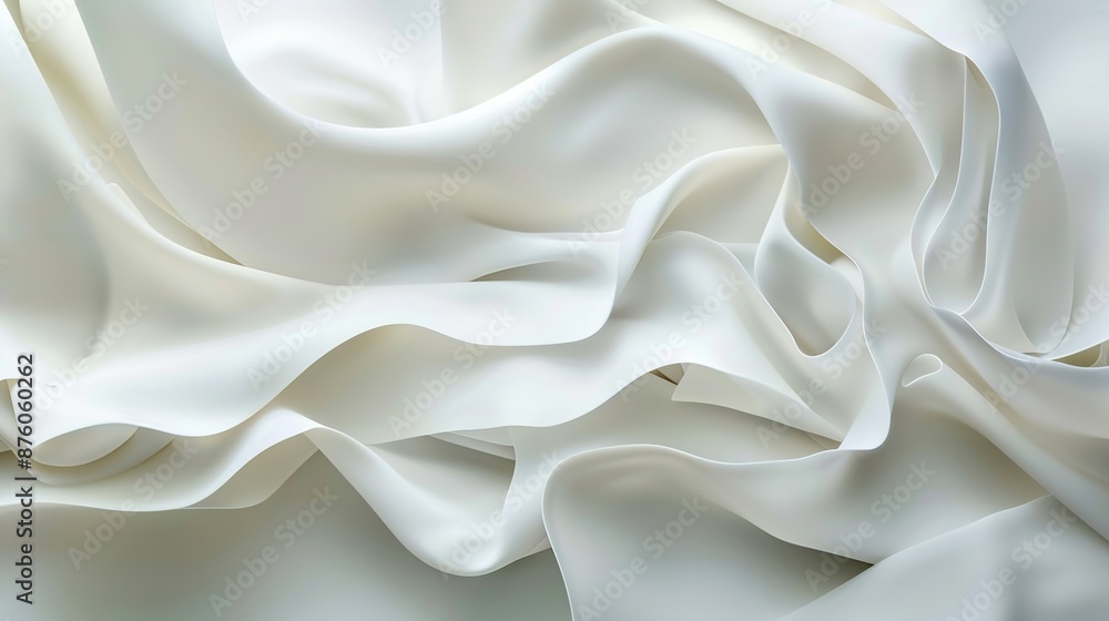 Fototapeta premium Ethereal Textures: Abstract Art Composition with Soft Lighting and Striking Contrast on White Background