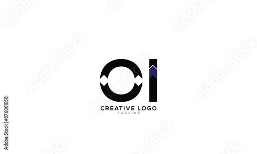 OI Abstract initial monogram letter alphabet logo design