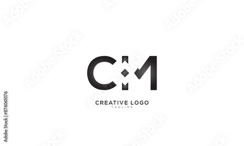 CM CIM Abstract initial monogram letter alphabet logo design