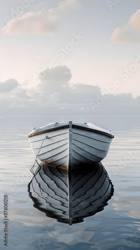 Realistic rowing boat illustration | High Quality | Wallpaper	