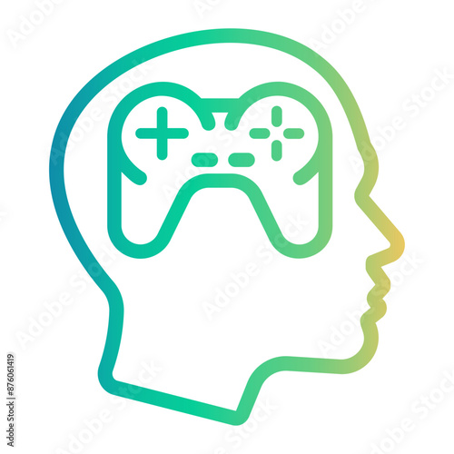 game Line Gradient Icon