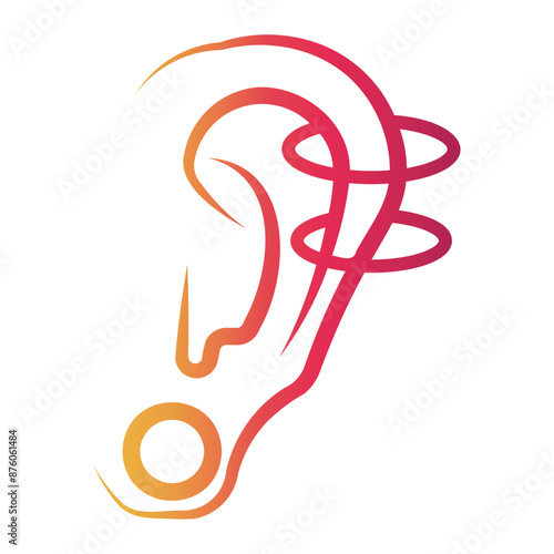 piercing Line Gradient Icon